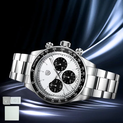 2025 Rollstimi cronógrafo deportivo de negocios caja de regalo para hombres reloj de cuarzo de lujo moda zafiro Vk63 reloj de acero inoxidable 10BAR