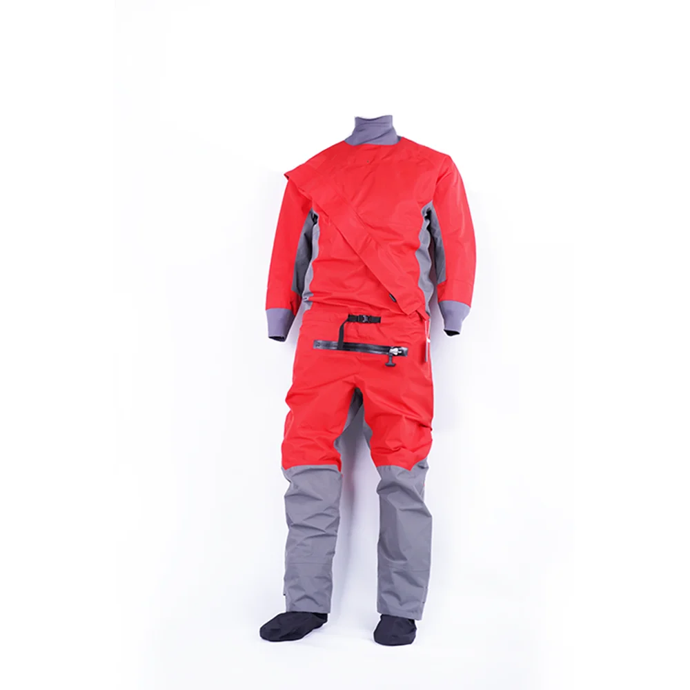 

3-Layer Waterproof Outdoor Sports Suit Dry Clothes with Latex Collar And Cuff for Breathable Kayaking Surfing Paddling