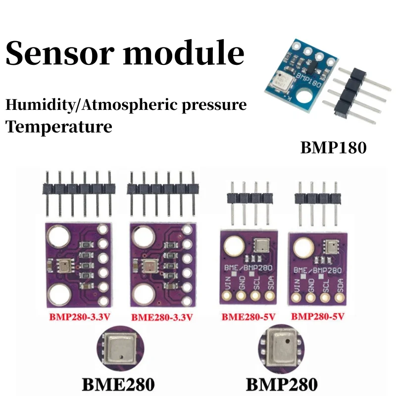 Capteur numérique GY-BME280 3.3V 5V BMP280 BMP180, module de pression atmosphérique haute précision, température et pression barométrique, I2C SPI