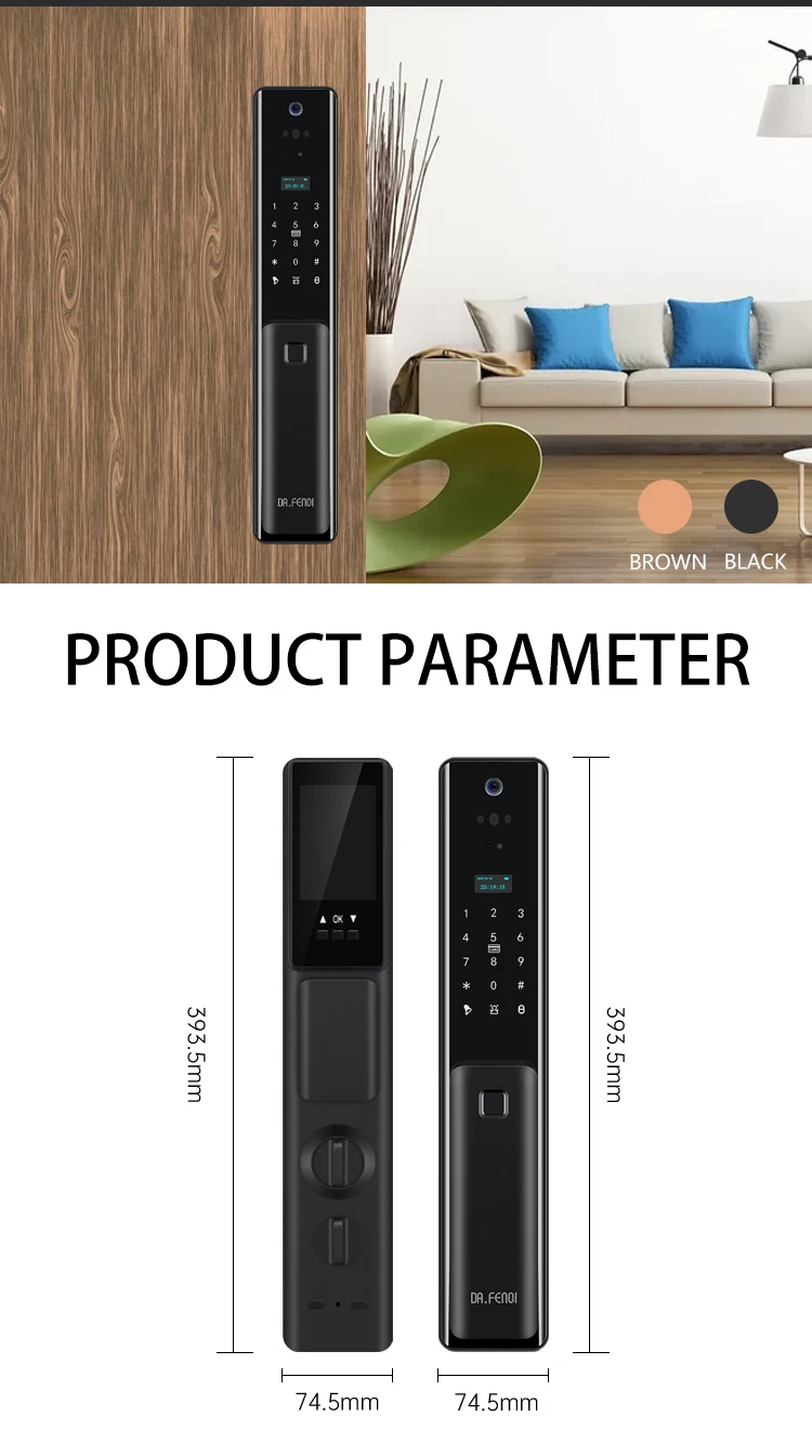 Inteligente elegante - Adicionar estilo para porta inteligente de entrada de sua casa