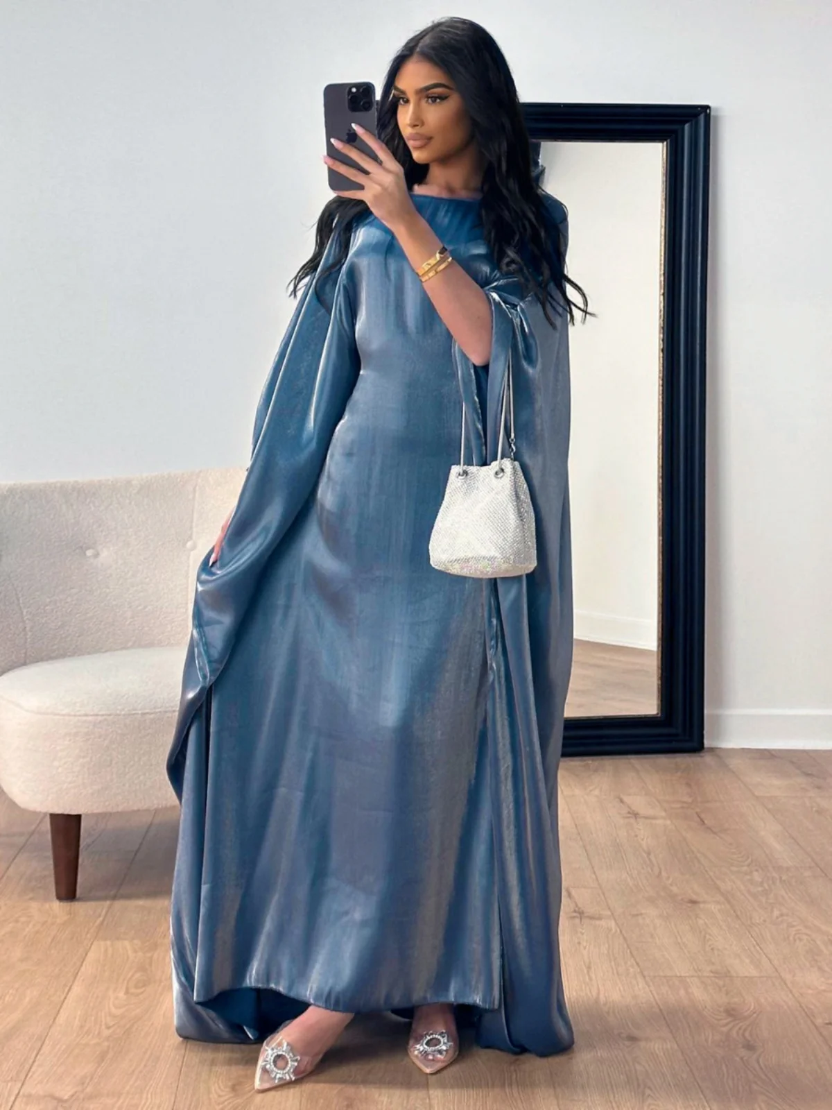 

Ele Loose Robe Dr iny Fabric Par Dr, весна-лето, светящееся длинное платье, женское платье больших размеров Ele