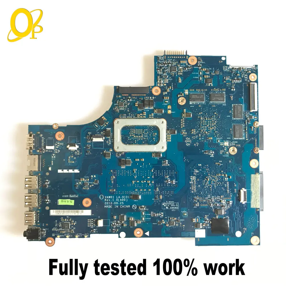 اللوحة الأم للكمبيوتر المحمول Dell 3521 5521 VAW01 LA-9101P LA-9104P اللوحة الأم مع وحدة المعالجة المركزية i5-3th Gen + GPU DDR3 تم اختبارها بالكامل