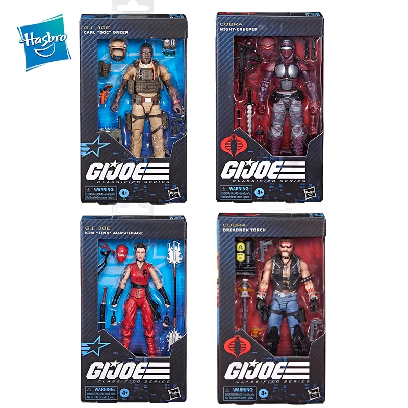 Original Hasbro G.I. Joe Classified Series COBRA Dreadnok Torch Night-Creeper Carl Doc Greer JINX 6Inch Anime Action Figure Toys