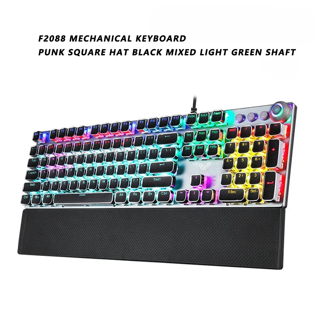 AULA F2088pro Wired Mechanical Keyboard Programmable Macro Keyboard Anti-ghosting Switch RGB Light Customize Gaming Accessories