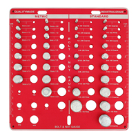 Aluminum Alloy Bolt Nut Gauge for Workshop Garage 34 Holes Bolt Size Thread Gauge Multifunctional Nut Bolt Thread Checker