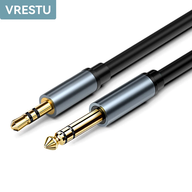 

3.5mm to 6.35mm Audio Adapter Aux Cable TRS for Mixer Amplifier CD Player Gold Plated 3.5 to 6.5 1m 3m 5m Aux Cabo Male to Male