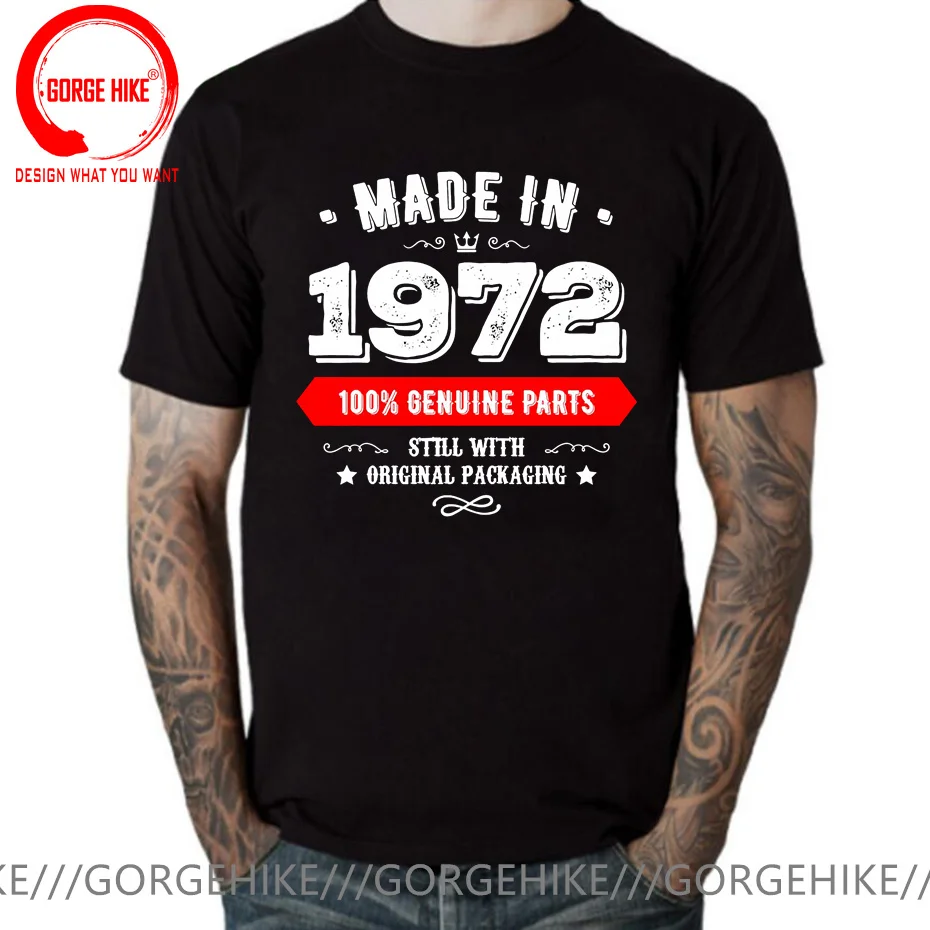 Premium Vintage Made in 1972 Legend Was Born In 1972 T-shirt Aged to Perfection All Original Parts T Shirt 100% Genuine TeeShirt