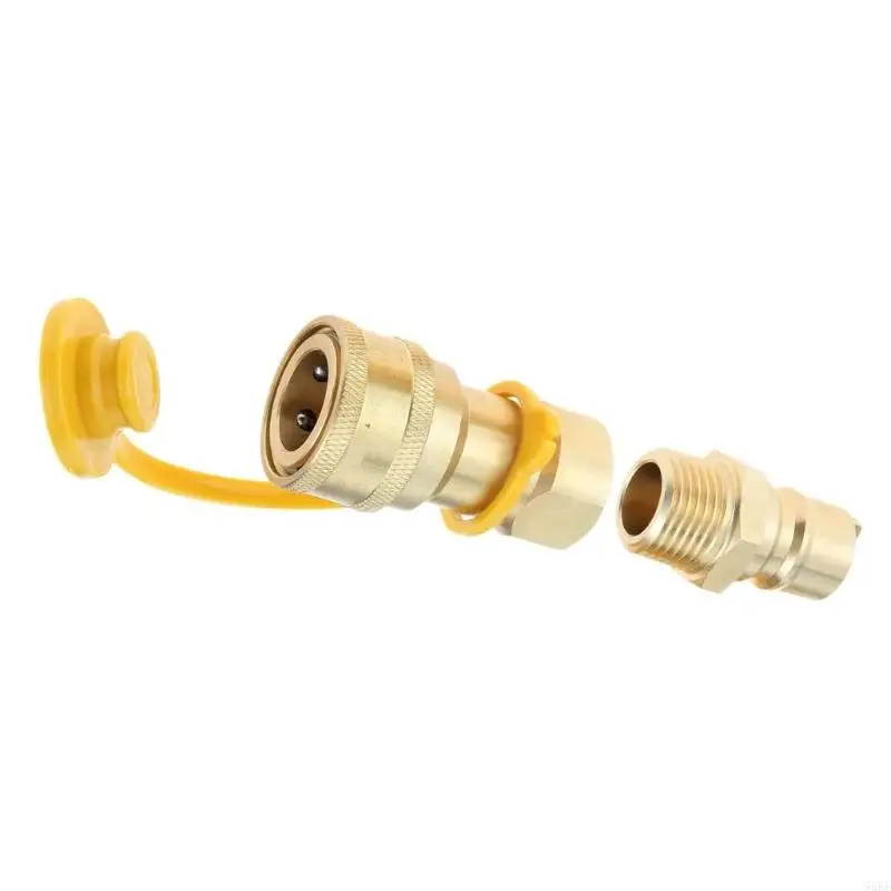 Easy Installation Gas Quick Connecting Adapter 1/2Inch NPT Brasses Fittings For BBQ Generator Patios Heaters Use 55KF