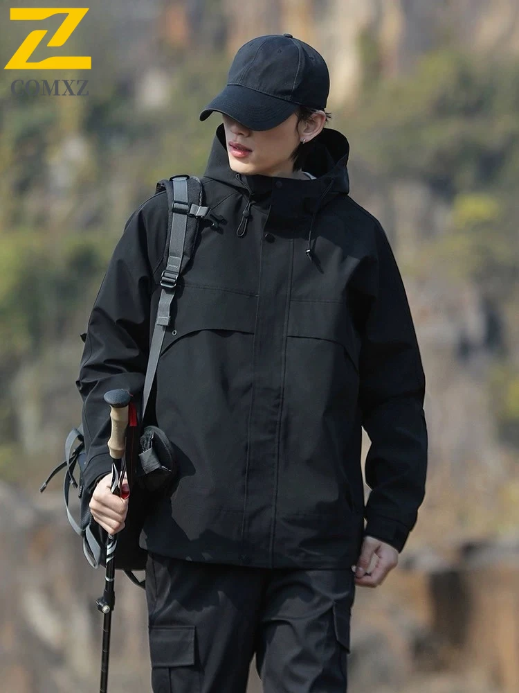 

Модная брендовая мужская куртка Charge, повседневная модная ветрозащитная водонепроницаемая ветровка с капюшоном, Harajuku, мужская уличная одежда для кемпинга