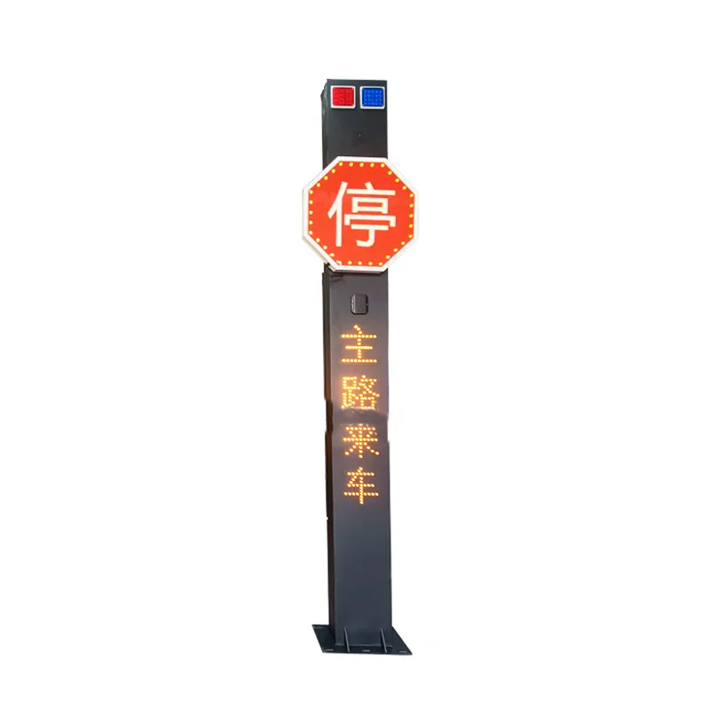 Intelligent early warning sentry, left and right incoming cars, solar traffic warning, road traffic sentry