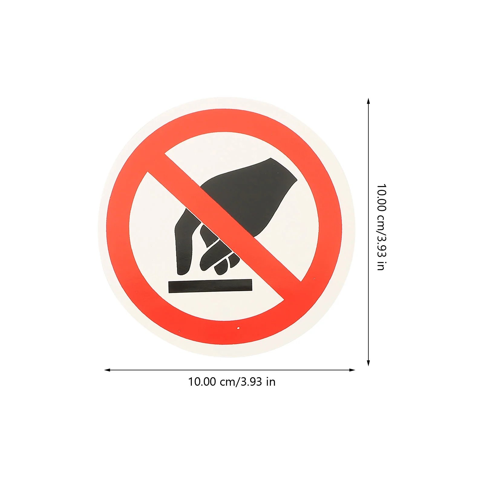 3 Pcs Sticker No Touch Sign Stickers Warning Safety Machine Caution Round Do Not Touching Use Peel