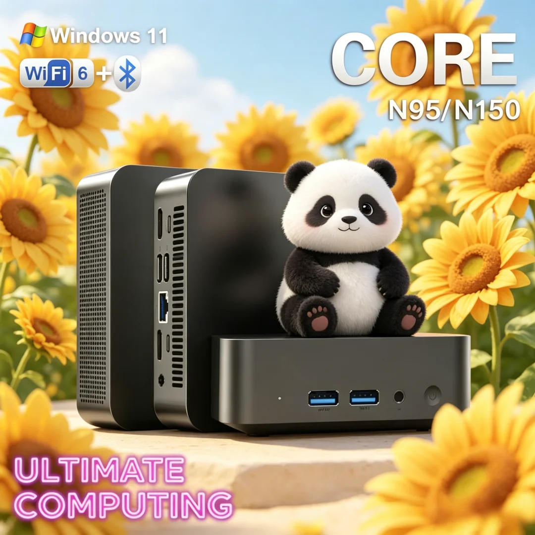 

2026 Polymorphic Windows 11 Pro Core N95/N150 Mini PC 16GB RAM 1/2TB M.2 SSD WIFI6 BT5.2 4K 60Hz HD Esoteric Mini Gaming Pc