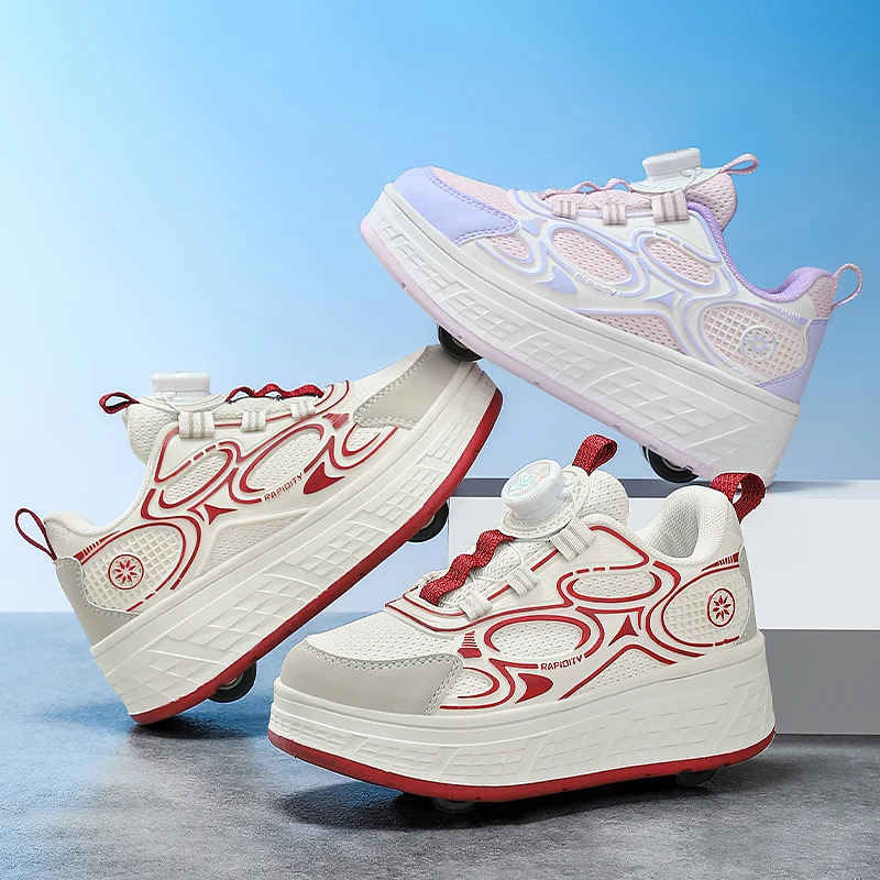 Patines voladores para mujer: 4 ruedas retráctiles, ¡Paseo elegante cada vez!