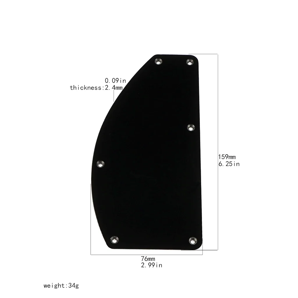 Black Plastic Bass Guitar Cavity Cover Cover Back Plate Wiring BackPlate Guitar Pickguard Guitar Accessories image 6