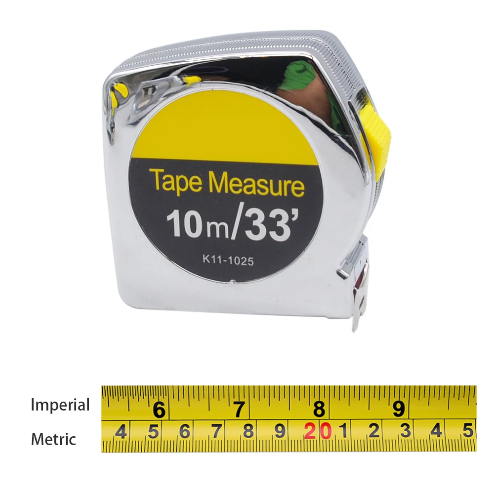 10M Tape Measure Retractable High Precision Self-lock Tape Measurer Wear-resistant Steel Tape Measuring Gauging Tools