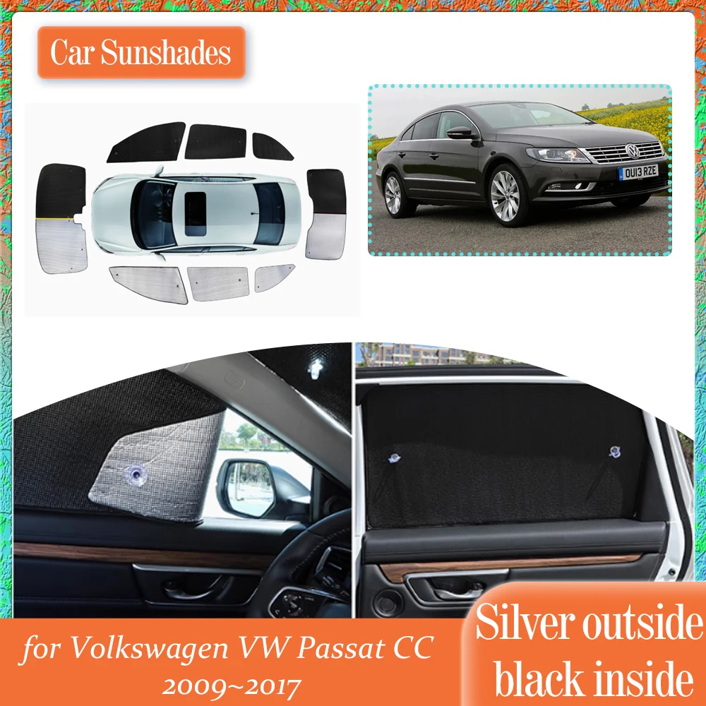 

Автомобильный солнцезащитный козырек для Volkswagen VW Passat CC 2009 ~ 2017, 2010 2011 2012 2013 2014 2015 2016 солнцезащитный козырек на крыше, боковая занавеска на лобовое стекло, часть люка, аксессуары