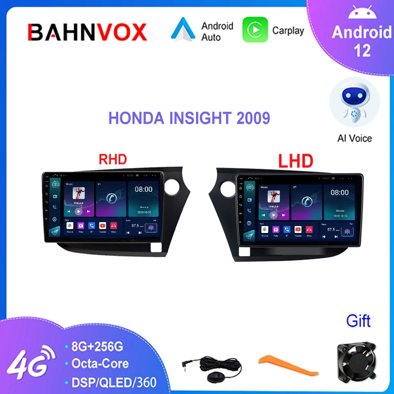 

9" Android 12.0 Car Radio for HONDA INSIGHT 2009 Multimedia Player Navigation GPS Stereo Head Unit