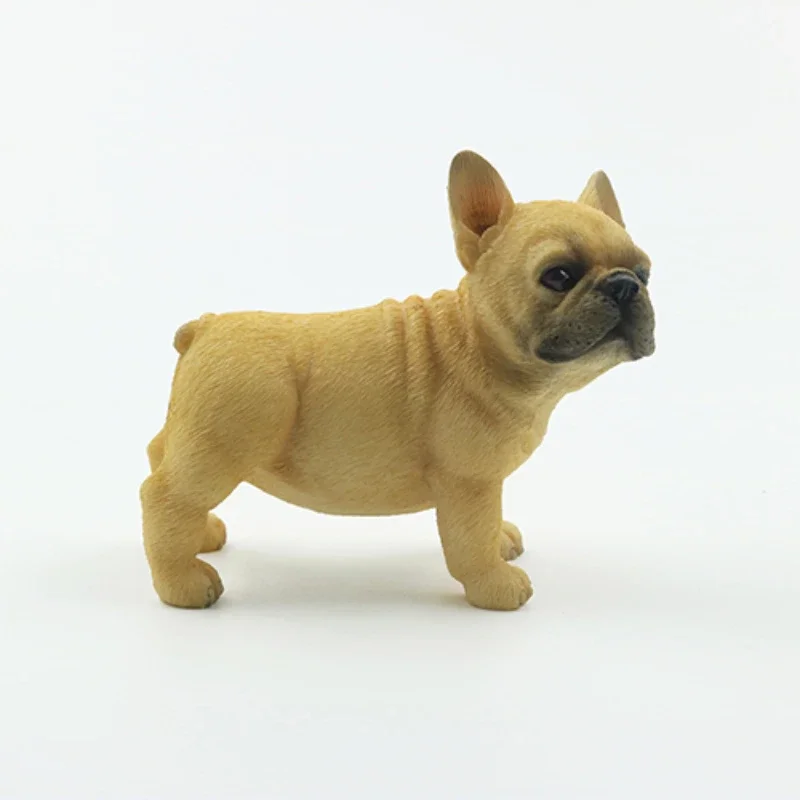 1/6 스케일 서있는 작은 개 프렌치 불독 동물 모델 12 인치 장식 시뮬레이션 애완 동물 장난감 피규어