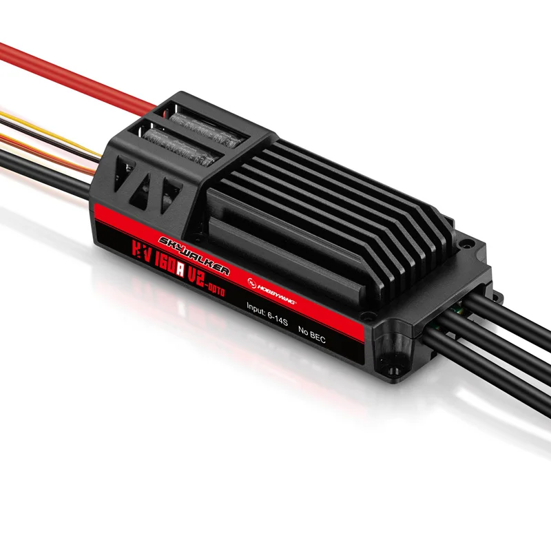 

HOBBYWING Skywalker HV 130A/160A 6-14S OPTO V2 Бесщеточный регулятор скорости вращения тормоза обратного хода для деталей радиоуправляемого самолета