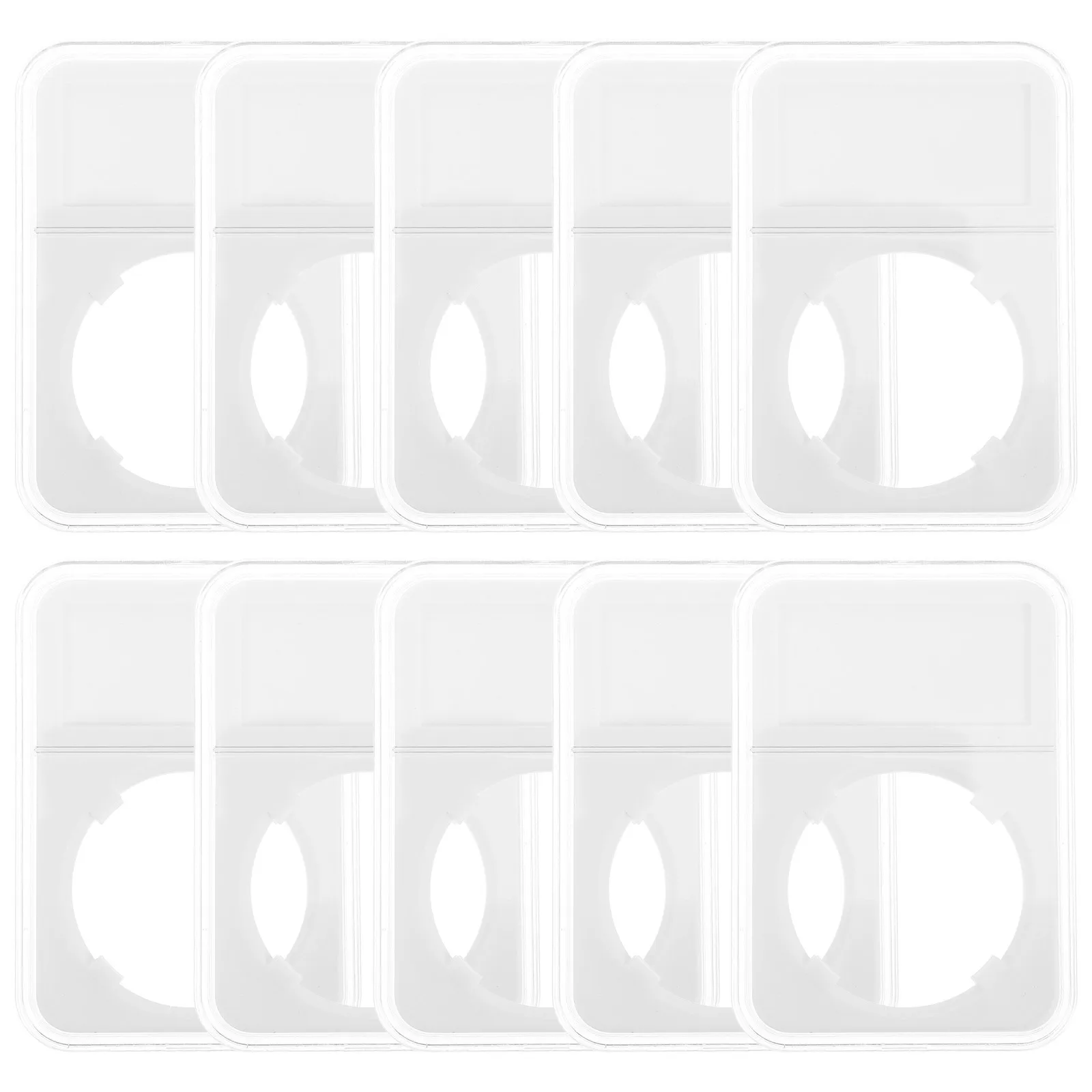

10Pcs Coin Protection Box Clear Plastic Coin Storage Organizer Display Case Money Holder Supplies Protectors