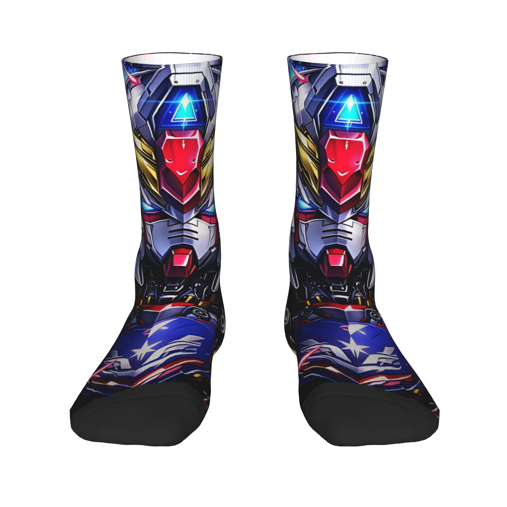 Couple Socks Mobile Suit Gundam  Stockings Autumn Gothic Soft Socks Pattern Outdoor Sports Anti Sweat Socks