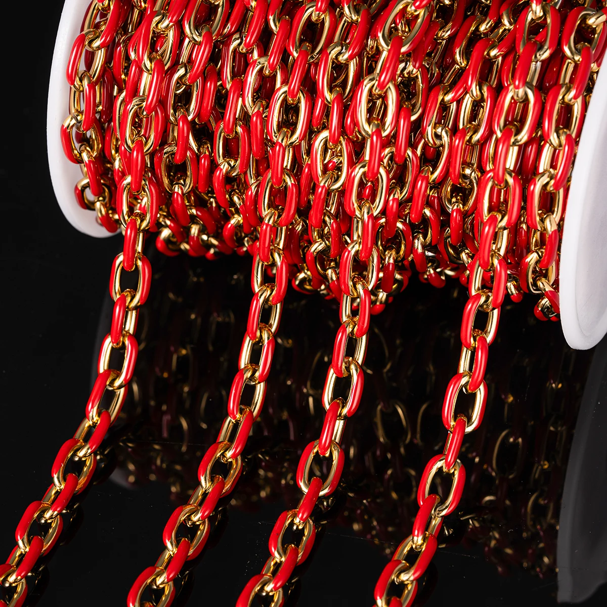0.5m/1m Stainless Steel Enamel Chains Cable Link For DIY Necklace Bracelets Accessories Jewelry Making Supplies Findings Crafts
