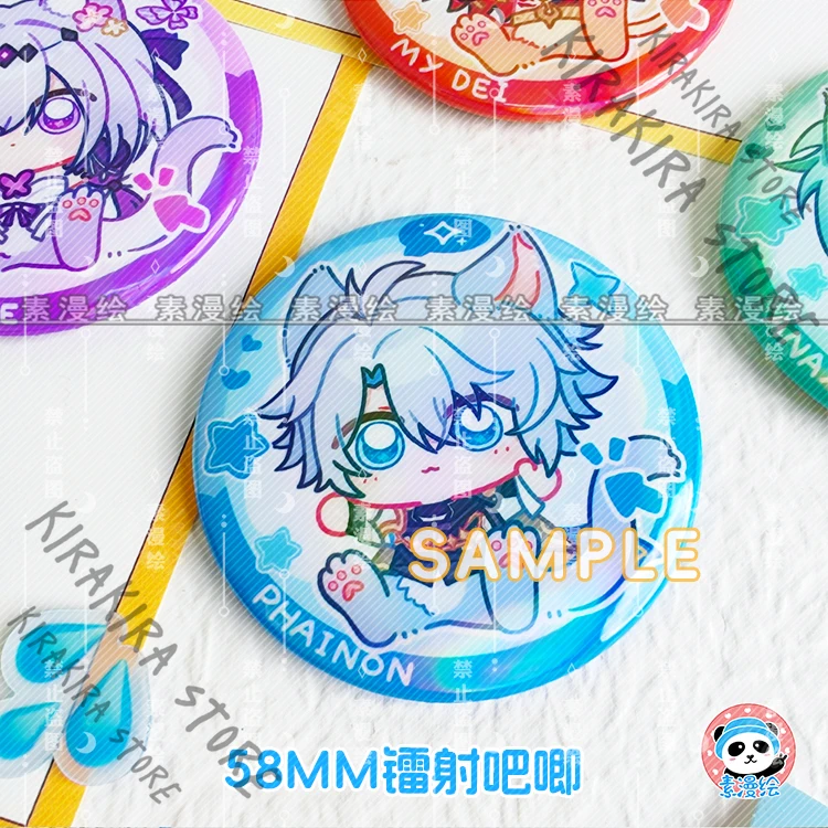 كاستوريس 	 Anaxa Mydei Phainon Honkai: ستار السكك الحديدية أنيمي بروش Kawaii شعار لطيف شارة عالية الجودة دبوس الصدر تأثيري ديكور