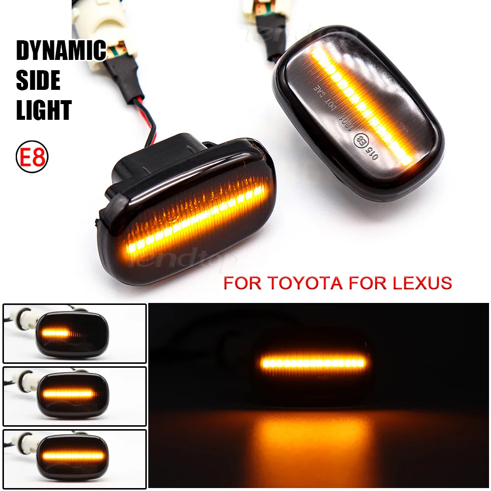 Dynamic LED Flashing Turn Signal Light Side Marker Lamp For Toyota Avensis Celica Corolla Caldina Camry Hilux Prius Verso Runx