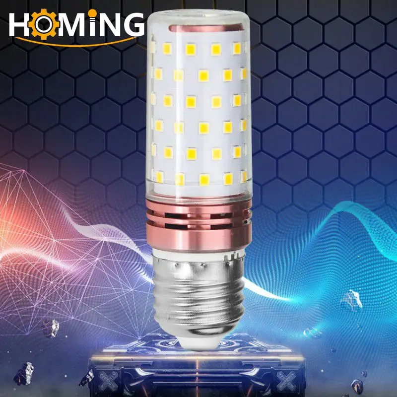 

LED Corn Lamp 12W 220V Strong Light White Warm Three-colors E27 E14 Lamp Holder Home Emergency Light Bulbs Lighting Accessories