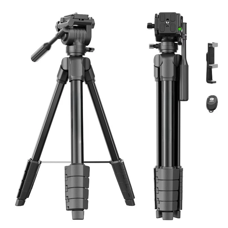 

Professional Aluminum Camera Tripod Digital Camera, Remote Black Max Load 11lb