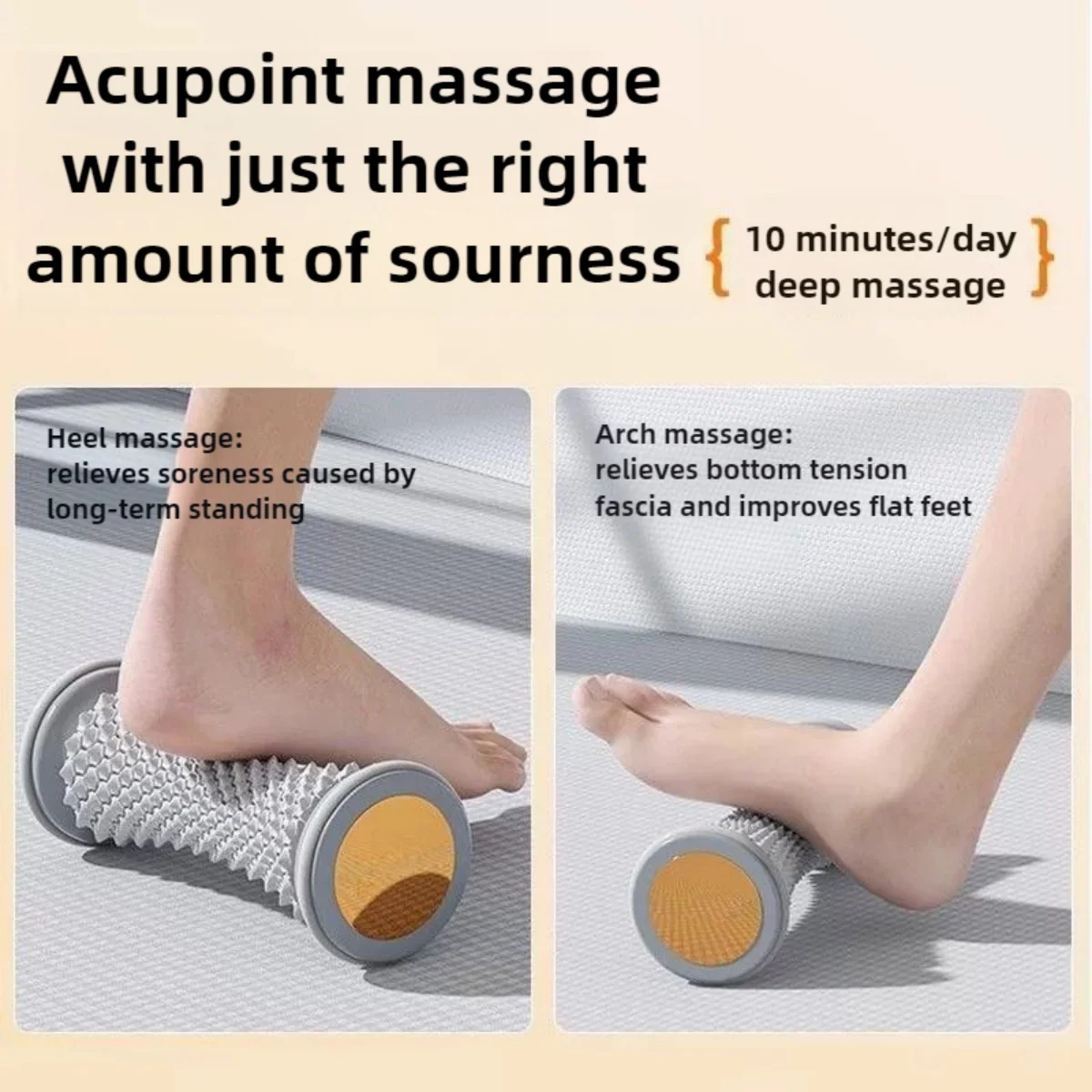 Deep Tissue Foot Massage Roller, Portable Muscle Relaxation Ball for Sore Feet & Post-Workout Recovery - Versatile Use