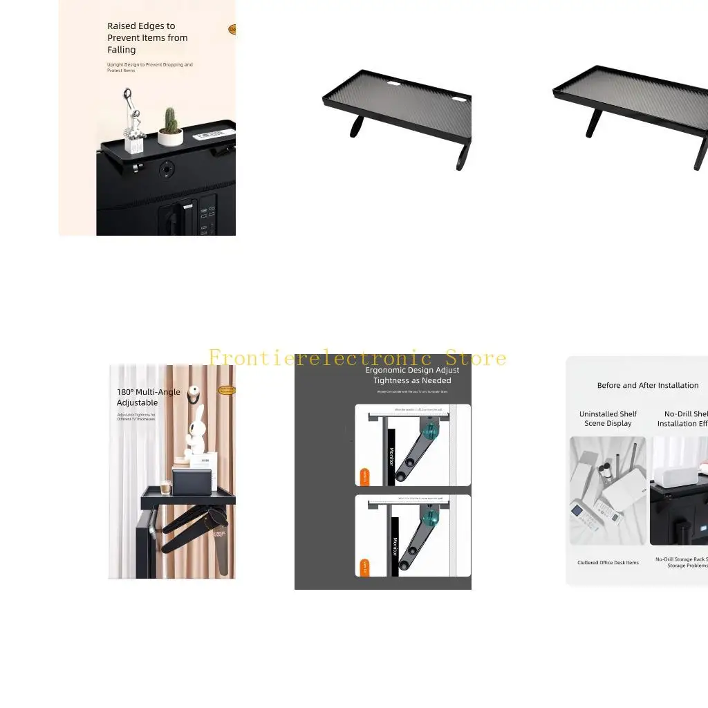G8DB Computer Screen Shelfs Display Organizers Wireless Routers Settop Box Shelfs Home Office Storage Rack Organizers