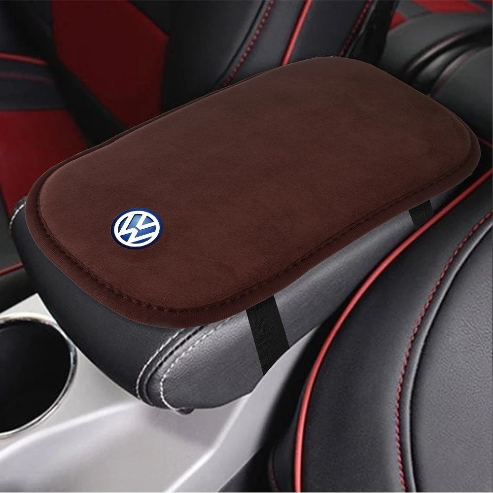 Suede Leather Armrest Mat Arm Rest Protection Cushion Auto Armrests For Volkswagen VW R Line Golf Polo Tiguan Passat B6 Touran