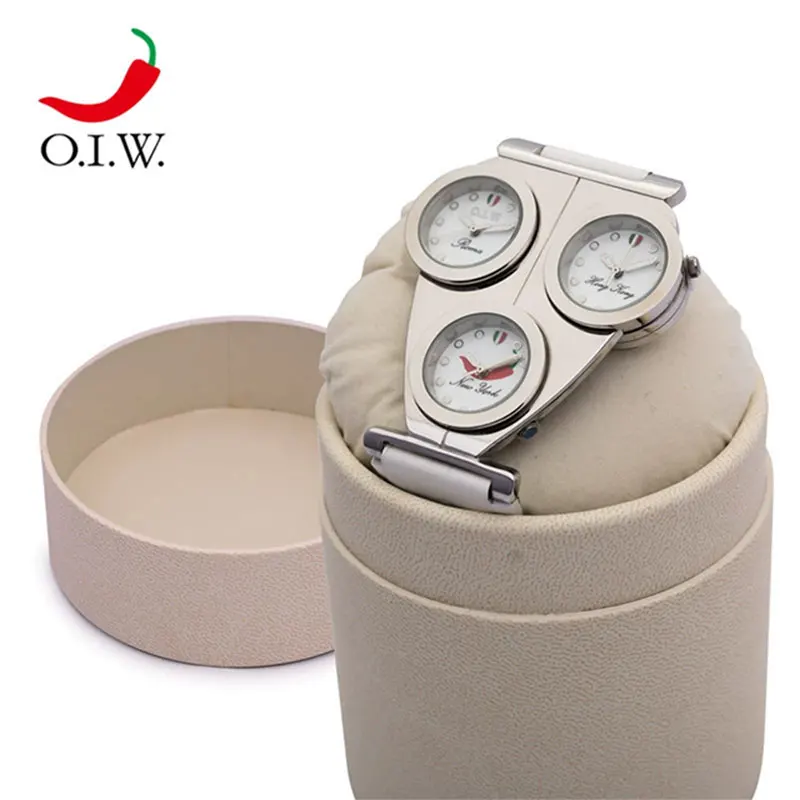 Hot Sales 3 Time Zone Quartz Watches New Designer Watches Clock Big Dial Unique Quartz Wristwatch Stainless Steel Wome's Watches