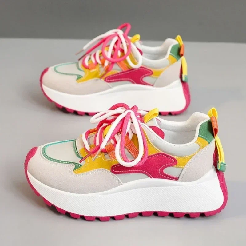 2024 Originality Womans Chunky Vulcanized Shoes High Quality Colorful Dress Casual Sneakers Little White Shoes Tennis Shoe Mujer