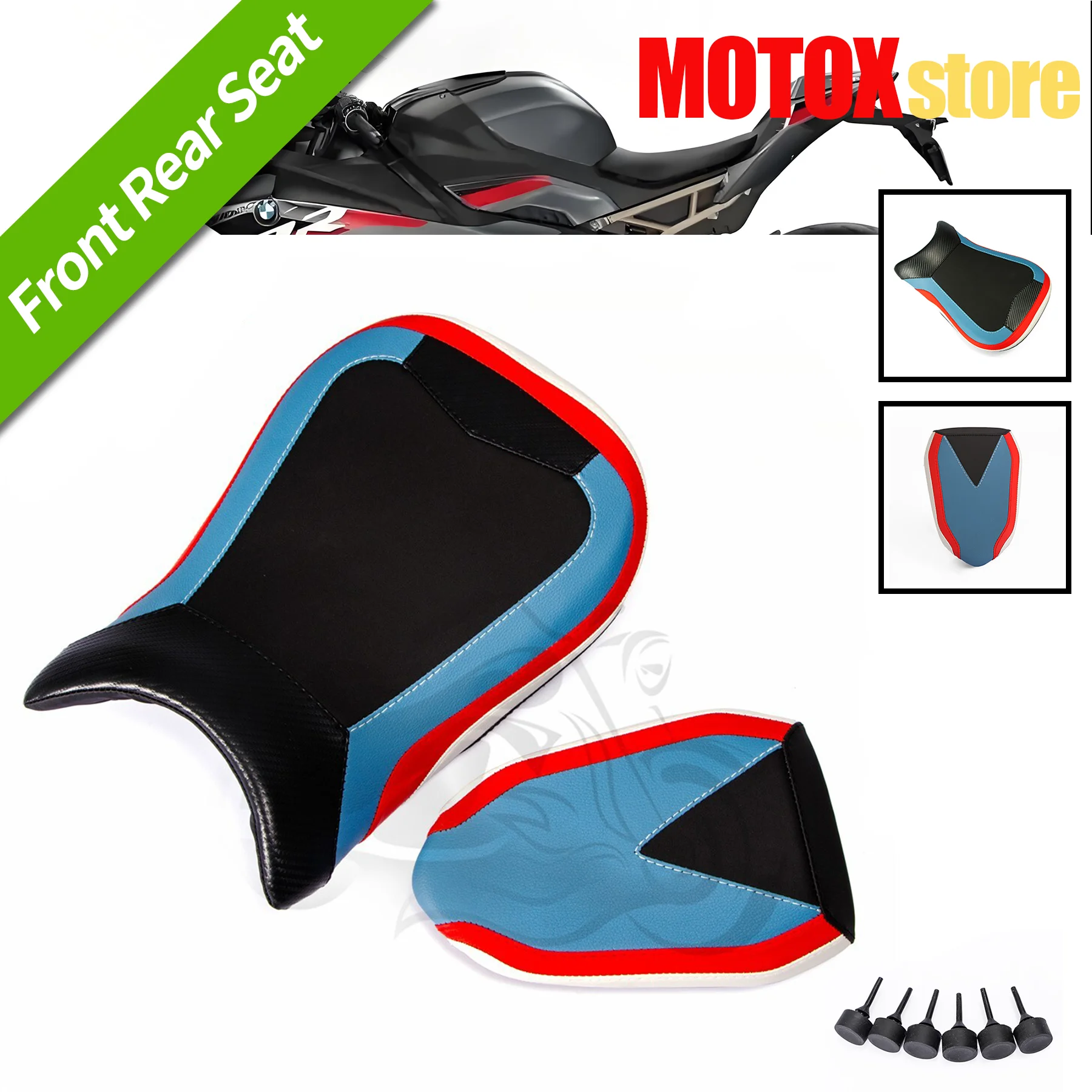

Front Rear Seat Passenger Rider Cushion Pillion Fit for 2019 - 2024 BMW S1000RR M1000RR S1000 RR M1000 RR 2020 2021 2022 2023