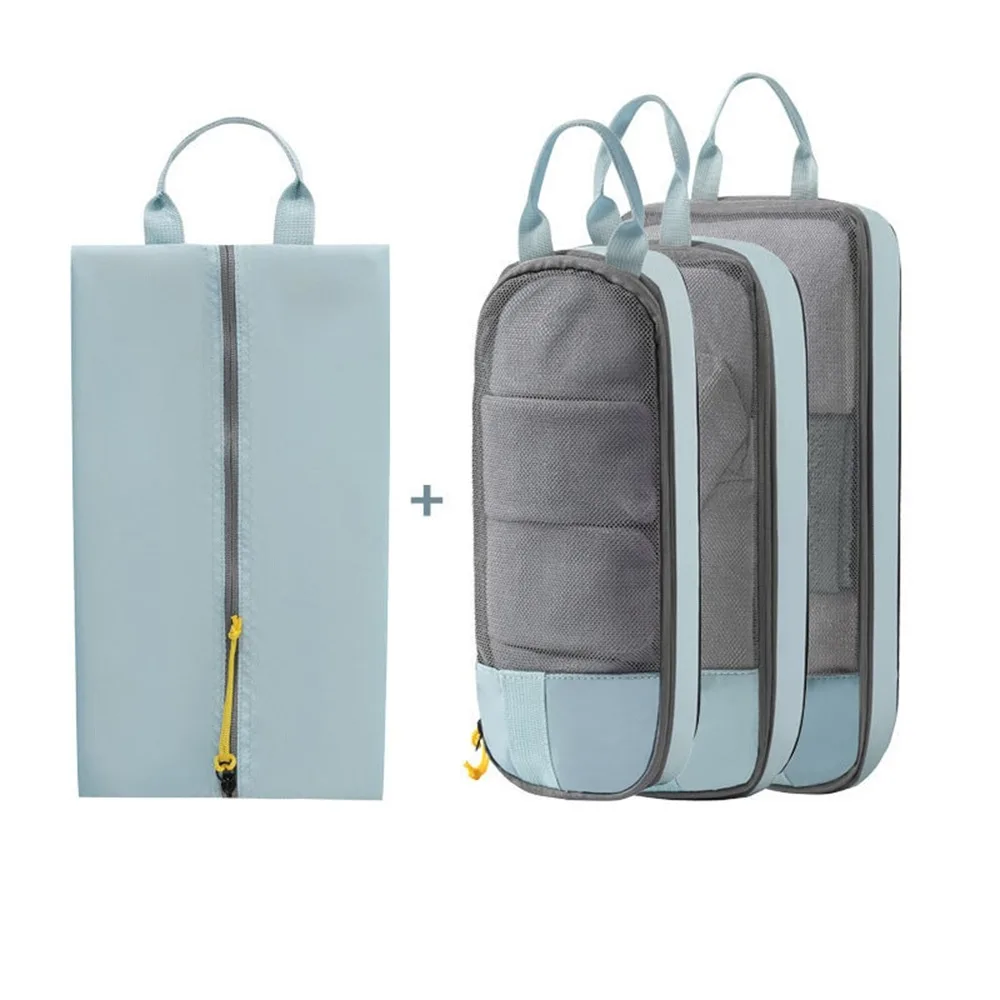 

4Pcs/Set Oxford Fabric Luggage Compression Packing Bags Expandable Large Capacity Clothes Storage Bag Lightweight Space Saving
