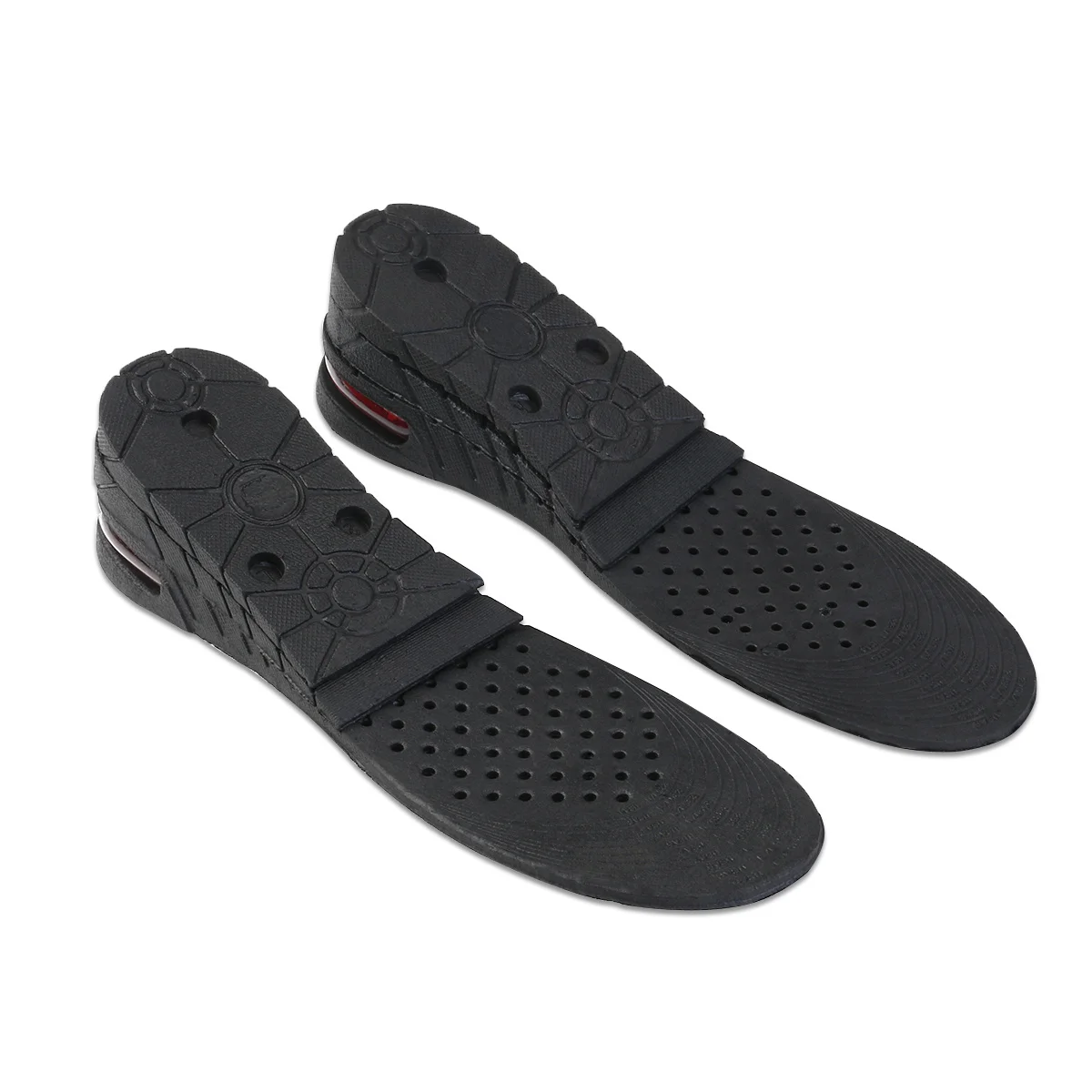 

1 Pair 6Cm Height Increase Insole Black Pu Cushion 35-44 China Size Air Padded Taller Pad Support Foot Care Tool