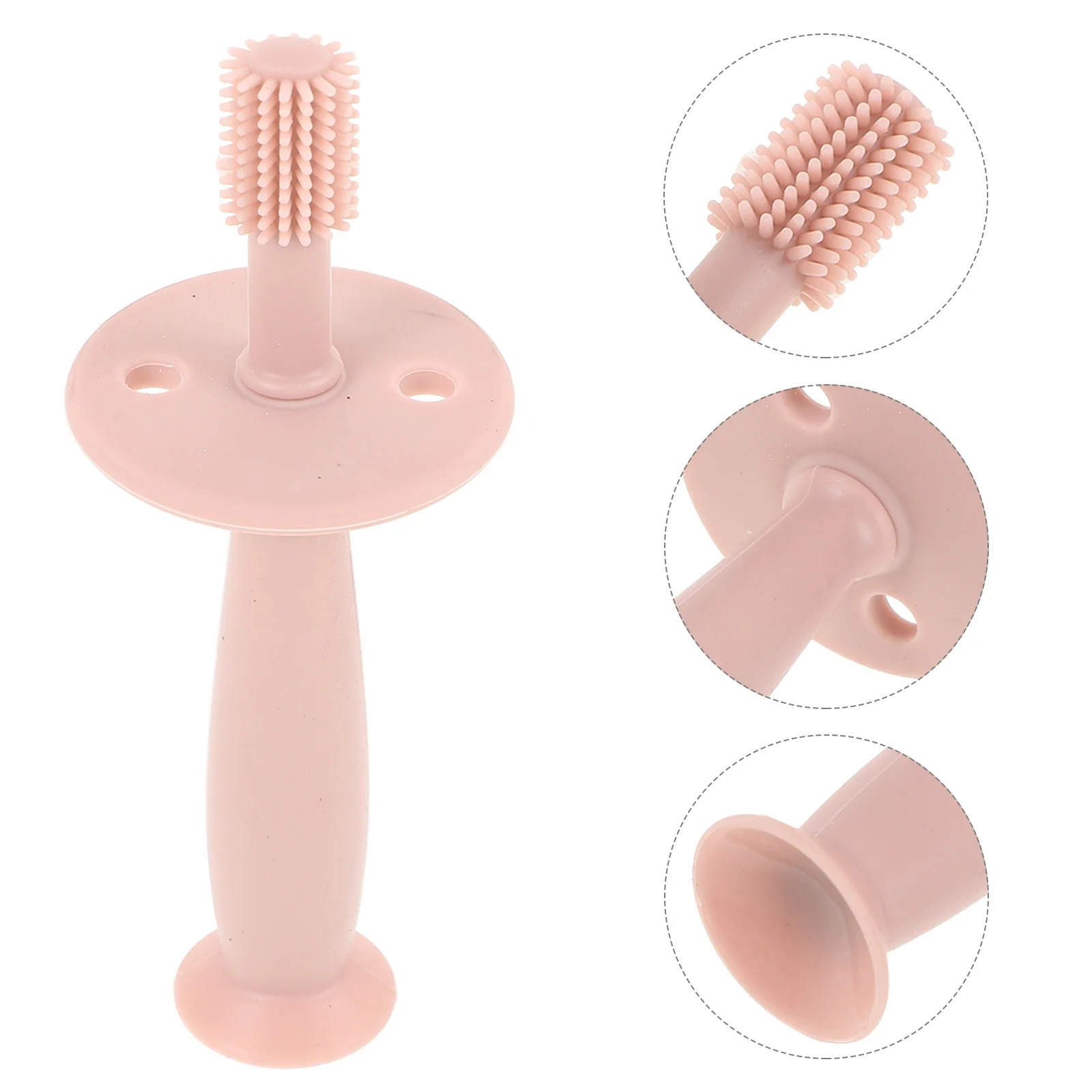 Toothbrushes for Children Silicone Baby Bristles Protection 12*5cm Training Pink Oral Care
