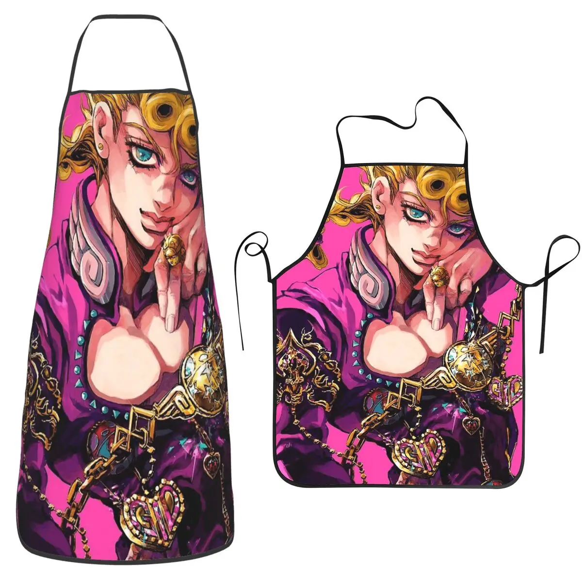 Jojo Bizarre Adventure Joseph Joestar Anime Apron Chef Cooking Tablier Bib Kitchen Cleaning Pinafore for Women Men Painting
