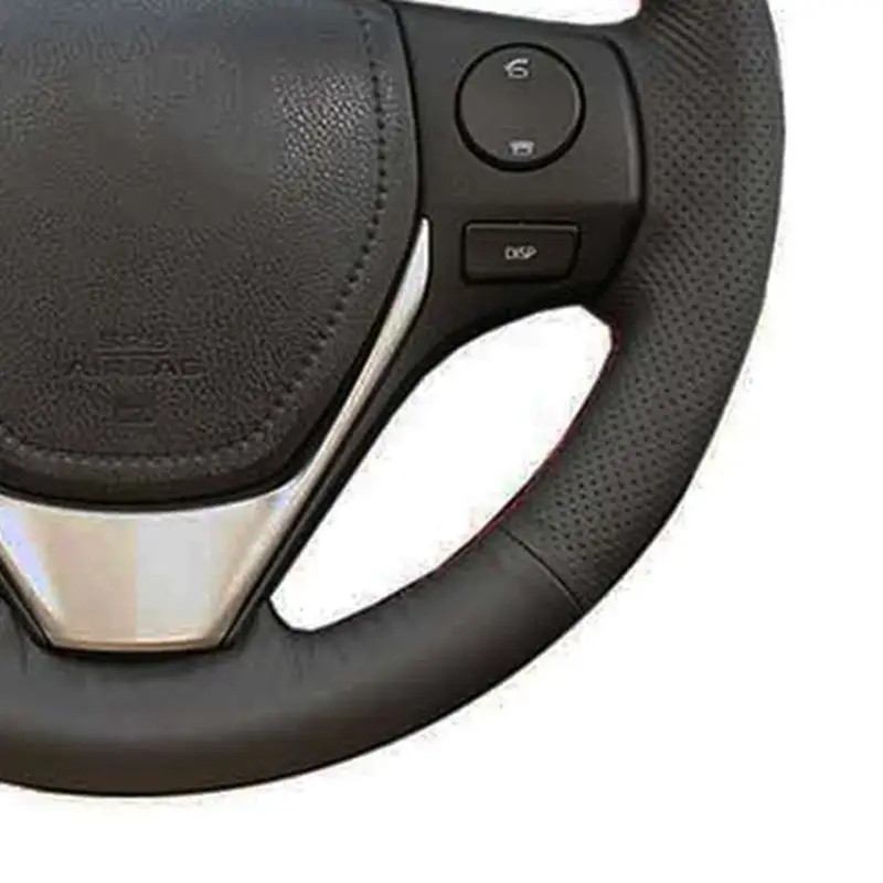 Hand-Stitched Car Accessories Artificial Leather Car Steering Wheel Cover For Toyota E'Z RAV4 Corolla iM Scion Auris