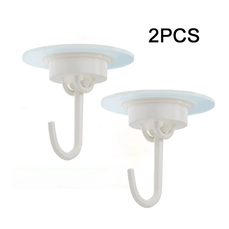 

2pcs Suction cup hook white reusable heavy-duty vacuum suction cup hook glass kitchen supplies bathroom towel hook Accessory