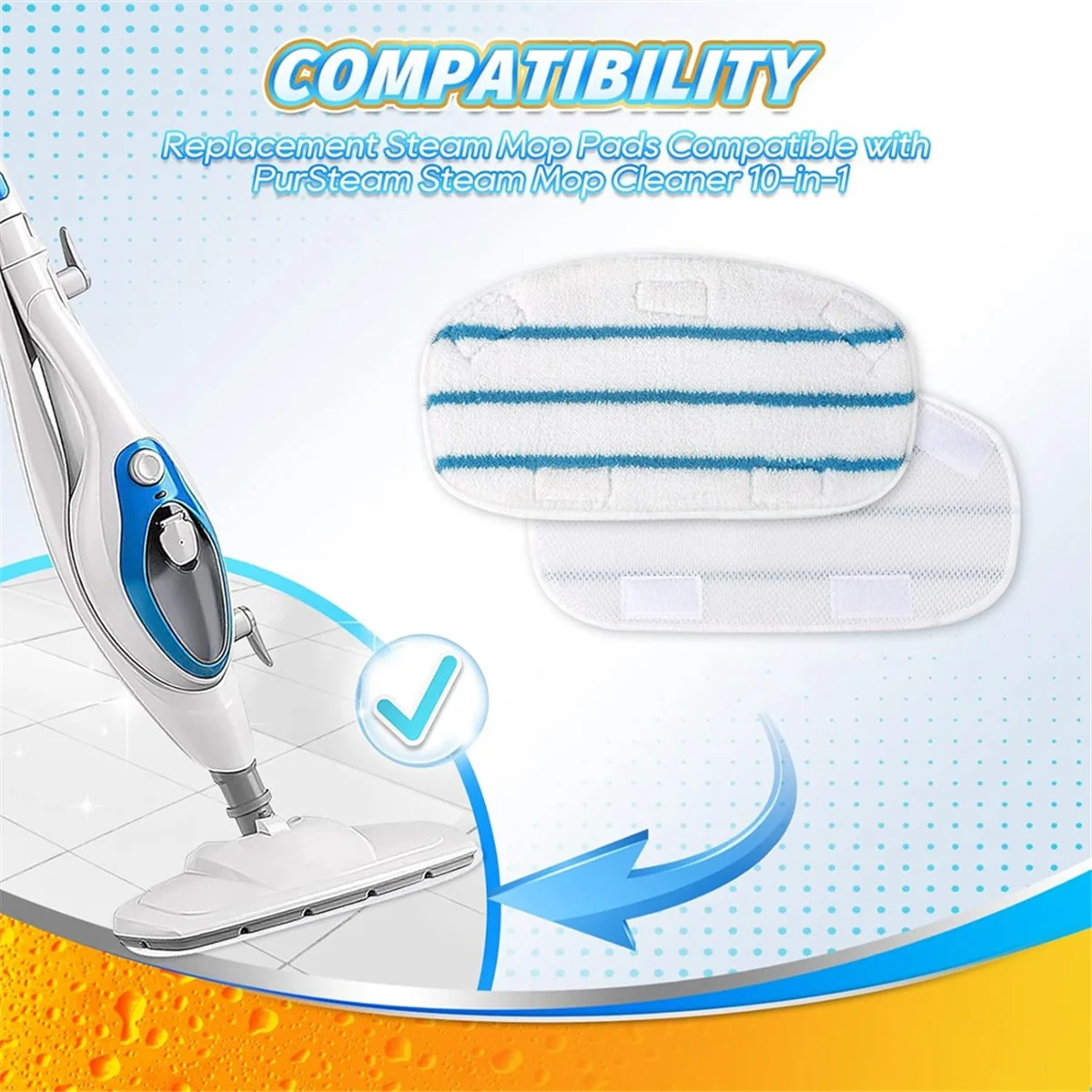 Os novos acessórios de limpeza a vapor para ThermaPro 10 em 1 limpador de esfregão a vapor almofadas de microfibra laváveis para piso de madeira