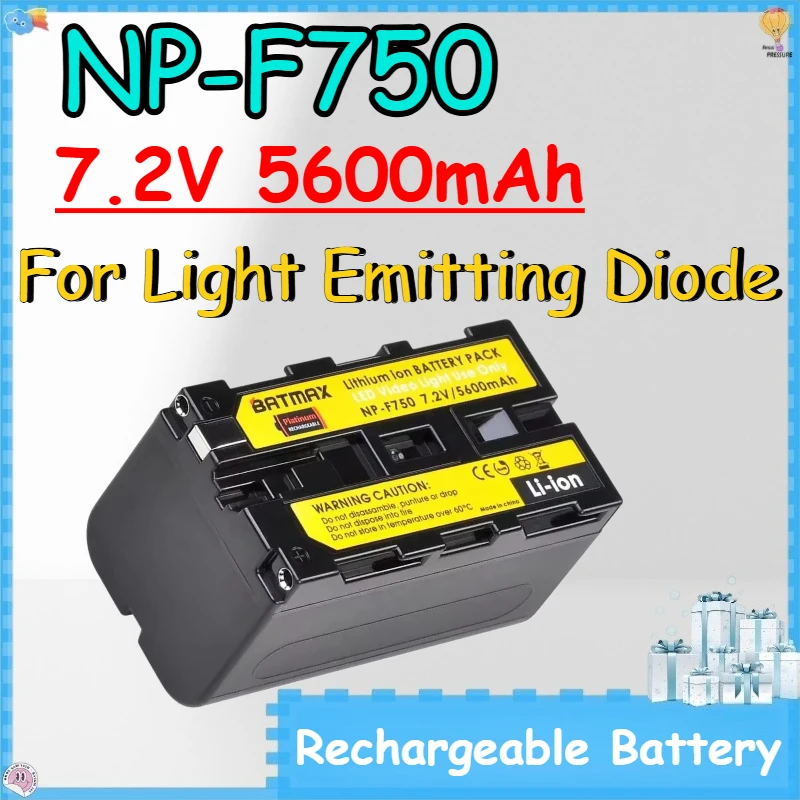 

NP-F750 7.2V 5600mAh Rechargeable Battery for Light Emitting Diode Lithium-ion Rechargeable Battery