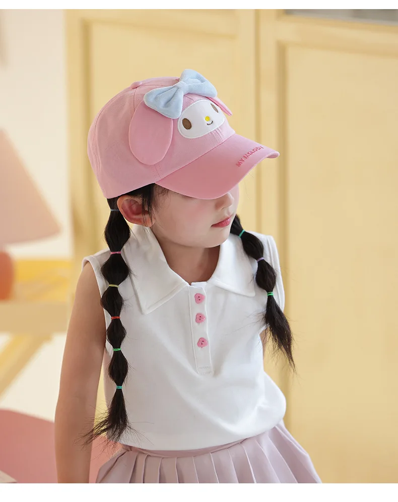 Sanrio Hello Kitty Summer boys and girls baseball caps Kuromi Cinnamoroll all-match fashion trend sunscreen sunshade caps Gifts