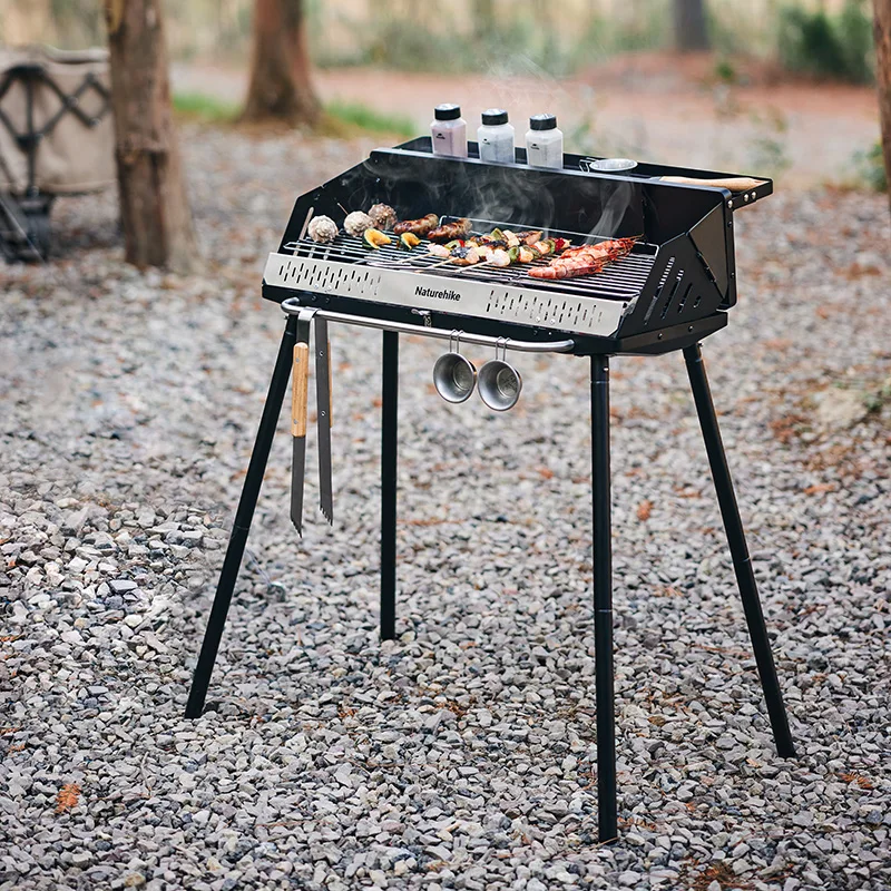 Camping Outdoor Picnic Stainless Steel Portable Foldable Bbq Charcoal Grills BBQ Grill