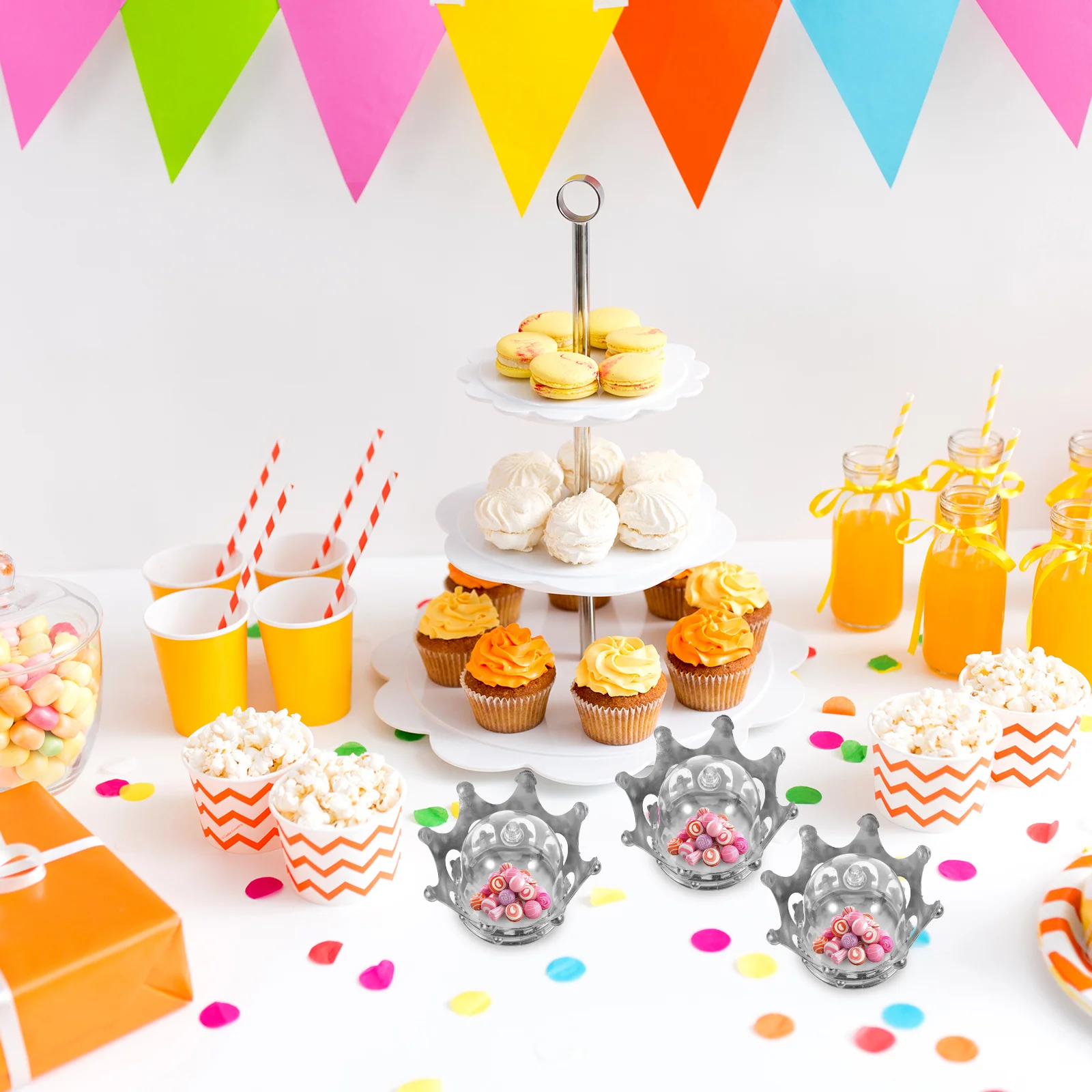 

12Pcs Boxes Silver Plated Party Candy Holders for Wedding Birthday Shower Favor Decoration Supplies