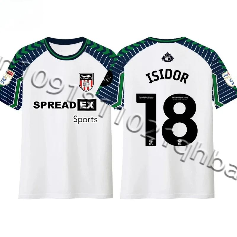 

2025 Sunderland T Shirt Hot Home and Away 3d Printed Football Short Sleeved Tops Men Women Sports Tee Children's Clothing
