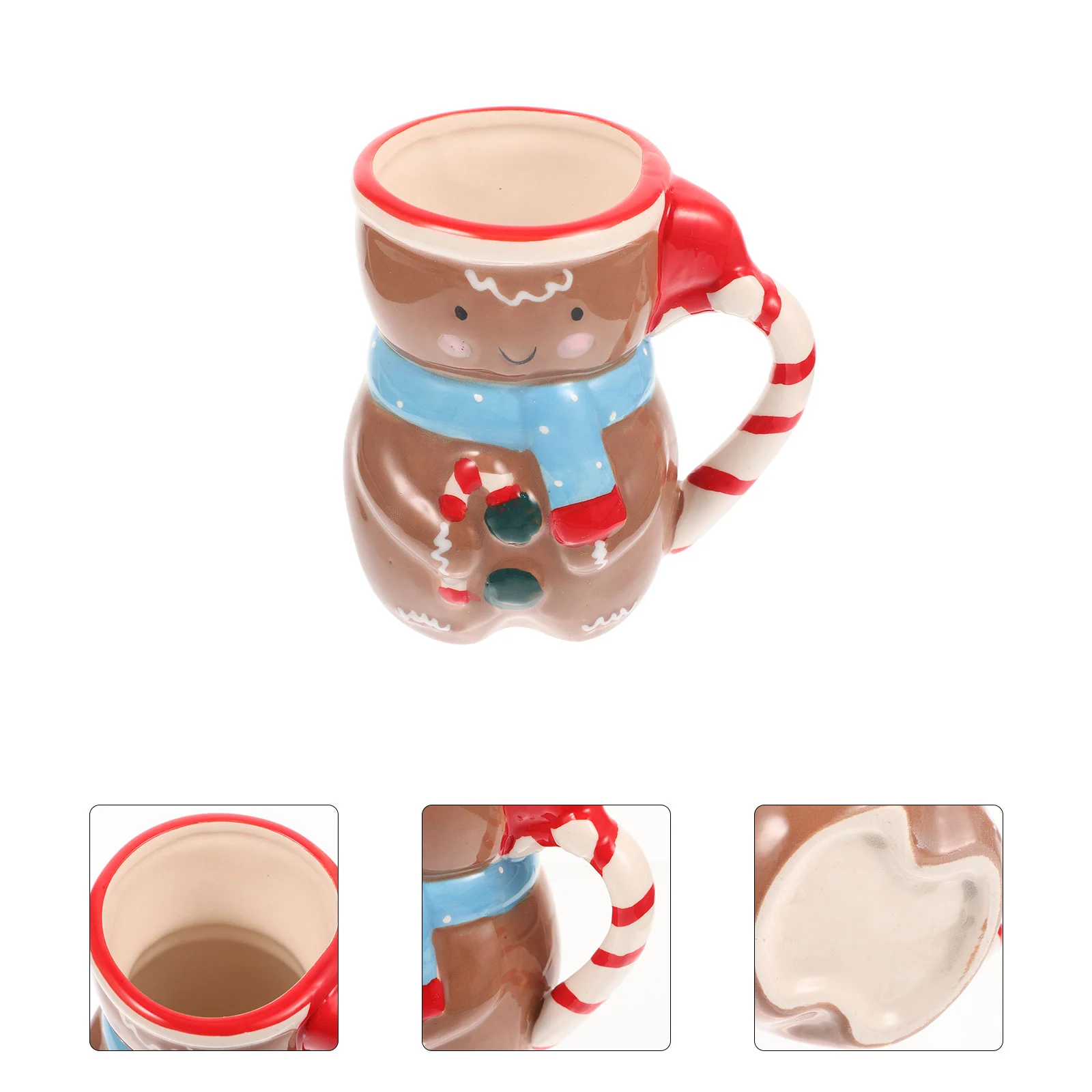 

10 Pcs Snowman Ceramic Coffee Mug Christmas Snowman Patterned Gift Soup Cup Cozy Ceramic Mugs for Breakfast Perfect for Kitchen