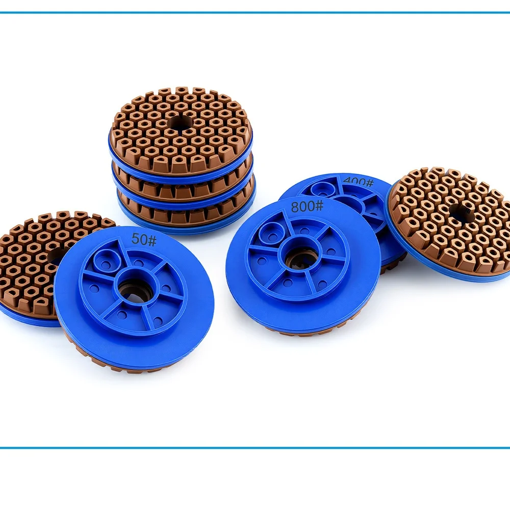 Diamond Snail Lock Honeycomb Polishing Pad For Quartz Granite Marble Stone Edge Grinding Chamfering Abrasion Wheel Disc